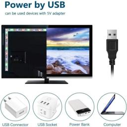Fita LED USB, Fita RGB, Wi-Fi, Bluetooth, Fita, Ice String, Iluminação de Férias, Parede Gamer, Decoração do Quarto, 5050, 5V, 10 m - Image 4