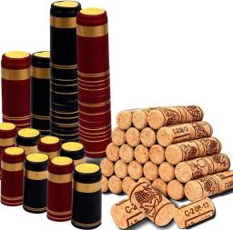 Garrafa de vinho Rolhas e PVC Heat Shrink Cápsulas, Rolhas Artesanato Natural, Excelente para Crafting e Decoração - Image 1