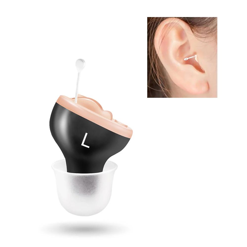 Mini CIC Personal Inner Ear Device, Aparelho Auditivo Premium para Adultos, Inclui Esquerda e Direita, TV e Chamadas, Estojo Portátil - Image 1