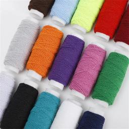 Linhas elásticas coloridas para máquinas de costura, linha de bordar, costura manual, artesanato de roscas, acessórios DIY, 1 rolo - Image 3
