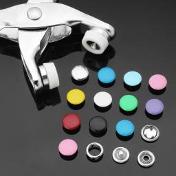 Snap Fasteners Kit para roupas e chapéus, Metal Snap Botões, Anéis Prendedor, Alicates, Artesanato DIY, Ferramenta de costura, 200 Conjuntos - Image 4