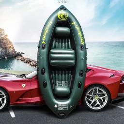 Barco de borracha inflável portátil para rafting, pesca e recreação, design dobrável - Image 1