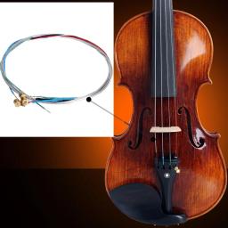 Profissional conjunto completo violino cordas, alumínio violino acessórios, peças de instrumentos musicais, 3 ou 4 cordas, E-A-D-G - Image 5