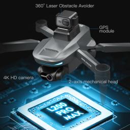 Novo Drone L200 PRO MAX GPS 4K Profissional HD com Câmera Dupla, Gimbal de 2 Eixos, 5KM, 360° °   Brinquedo Quadcopter RC com Evitação de Obstáculos e Motor Sem Escovas - Image 2