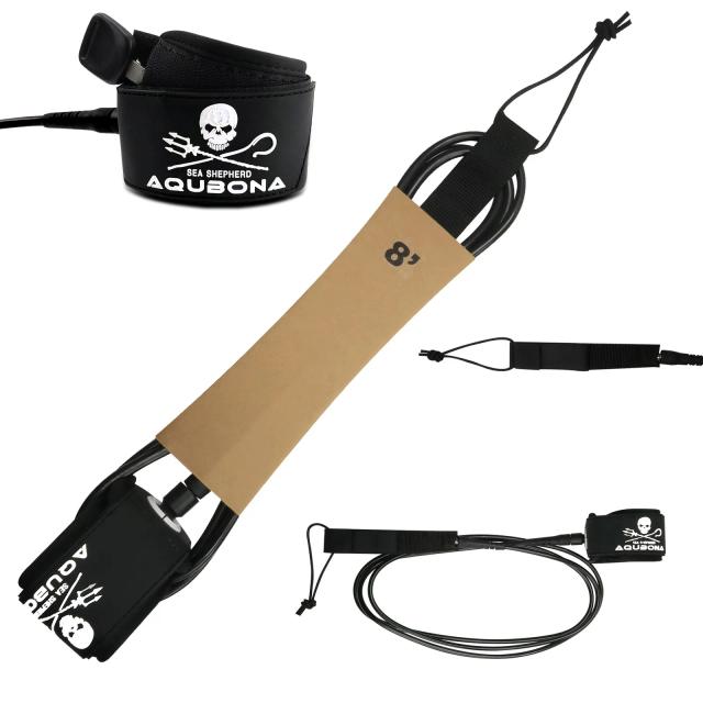 Leash Premium para Pranchas de Surf de 6, 7 e 8 Pés com Corda de 7 mm - Ideal para Surf, Skim, Longboard e SUP