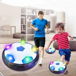 Nova hover bola de futebol almofada de ar flutuante espuma futebol com luz led brinquedos de deslizamento bola de futebol criança ao ar livre indoor jogos esportivos - Image 1