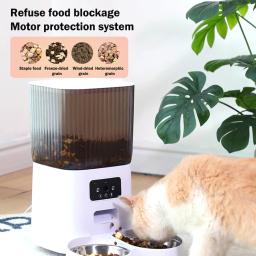 Alimentador automático para gatos com ou sem câmera Smart Auto Pet Bowl, App Controle Remoto, Dispenser de Alimentos, Grande Cão 5L, 1 Tigela, 2 Tigelas - Image 3