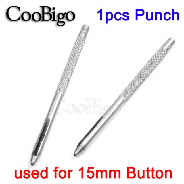 Conjunto Completo de 36 Botões de Pressão de Metal com Alicate Instalador para Costura e Artesanato em Couro, Tamanhos de 10mm a 15mm