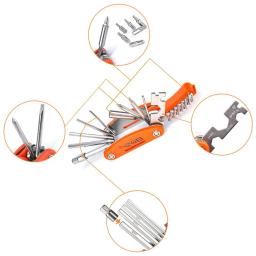 20 em 1 multitool para a reparação de bicicletas, dobrável, portátil, para mountain bike, manutenção de pneus, 8002b - Image 3