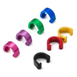 10 pçs mtb bicicleta cabo fivela de liga alumínio quadro u braçadeira fechos para freio shifter habitação mangueira guia botão clipe fixo - Image 6