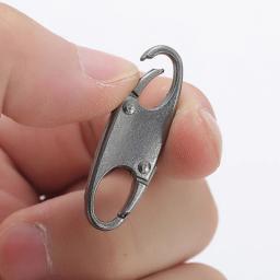 Destacável zíper cabeça chaveiro, ajustável puxar fecho, escalada metal fivela, saco de bagagem, slider, primavera, 2pcs - Image 2