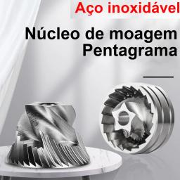 Moedor de café manual portátil moedor de mão moinho com posicionamento de rolamento duplo escova de limpeza de alta qualidade - Image 2