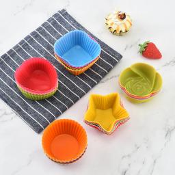 Round Heart Shape Silicone Cake Mold, Muffin Cupcake Baking Moldes, Home Kitchen Bakeware, BPA Free, 12pcs por lote - Image 6