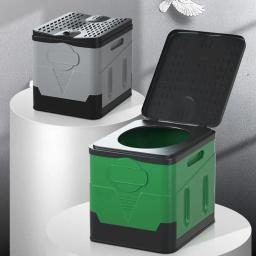 Banheiro de acampamento multifuncional portátil, Banheiro dobrável com separador de separação a seco, Evitar odor, Carro móvel estável - Image 4