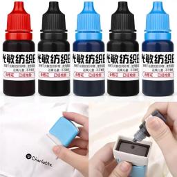 Special Ink for Kids Name Stamp Printing on Clothing, impermeável, não se desvanecer, azul, vermelho, preto, tinta de roupas têxteis, estudantes, 10ml - Image 1