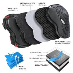 6 pçs skate patinação no gelo equipamentos de proteção cotoveleiras guarda segurança pulso ciclismo equitação joelho protetor para crianças adultos - Image 4