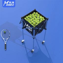 Bolas de tênis portáteis pegam o carrinho, Carrinho de carregamento de bola, Dobrável Tennis Car Ball Rack Collector, 4 rodas - Image 2