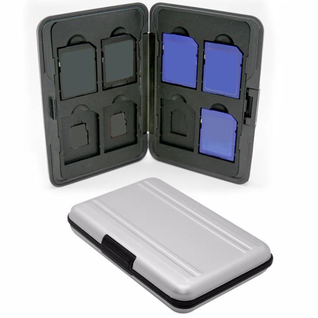 Estojo de Cartão de Memória Portátil 16 Espaços Organizador Protetor SD/MicroSD