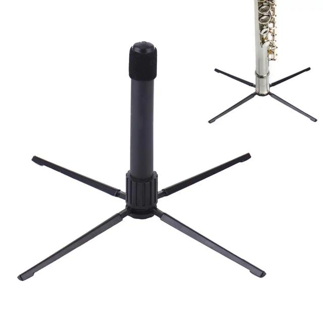 Suporte Dobrável Tripé para Clarinete e Flauta com Base de Metal - Ideal para Músicos