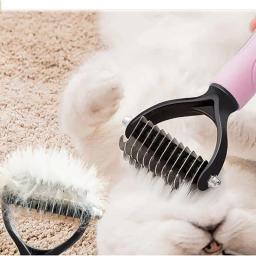 Novo pente de remoção do cabelo para cães gato detangler pele aparamento dematting escova grooming ferramenta para matted longo cabelo encaracolado animal estimação - Image 4