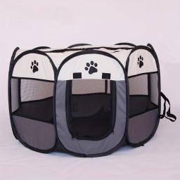 Portátil dobrável octogonal pet tenda, casa de cachorro, gato gaiola, cercadinho, cachorro canil, fácil operação cerca, ao ar livre, cães grandes - Image 6