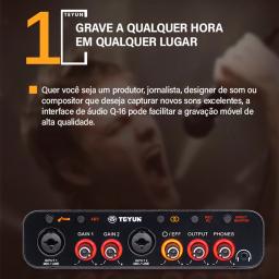 Teyun Q-26 interface de áudio placa de som com monitoramento guitarra elétrica gravação ao vivo placa de som profissional para estúdio cantando - Image 2