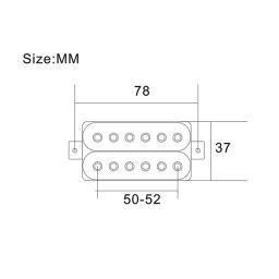 6 cordas captadores de guitarra elétrica humbucker dupla em linha ajustável 12pcs hex parafuso captador branco - Image 5