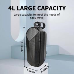Bolsa de armazenamento para scooter elétrica, bolsa para guidão de bicicleta elétrica, bolsa de armazenamento com grande capacidade, à prova d'água, bolsa para guidão frontal - Image 2