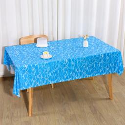 Toalha de mesa para festa com tema oceano, 137x274cm, verão, praia, onda de água, praia, piscina, primeiro aniversário, chá de bebê, suprimentos - Image 2