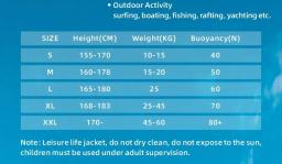 Colete de pesca caiaque para adultos, colete salva-vidas, jet surf, canoagem, resgate de natação, água flutuabilidade Aids, colete salva-vidas acessórios - Image 2
