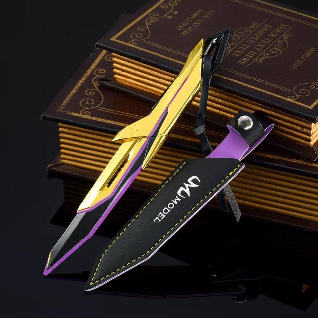 Faca Xerold FANG - Arma Melee de Valorant com Coldre, Modelo de Liga para Cosplay e Treinamento, 20cm