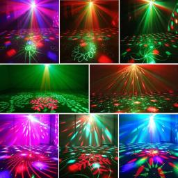 Luzes de discoteca LED RGB, luz de feixe de palco laser dj, mini bola, cabeças móveis com efeito estroboscópico, 16 padrões, lâmpada de projetor de palco - Image 4