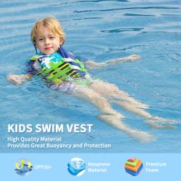 Neoprene Safety Life Jacket para crianças, Colete flutuante, Esporte aquático, Natação, Passeios de barco, Esqui, Dirigir, À deriva - Image 4