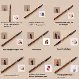 Conjunto de pincéis para nail art, conjunto de pincéis para nail art, desenho, desenho, escultura, acrílico, diy, 9pcs - Image 4