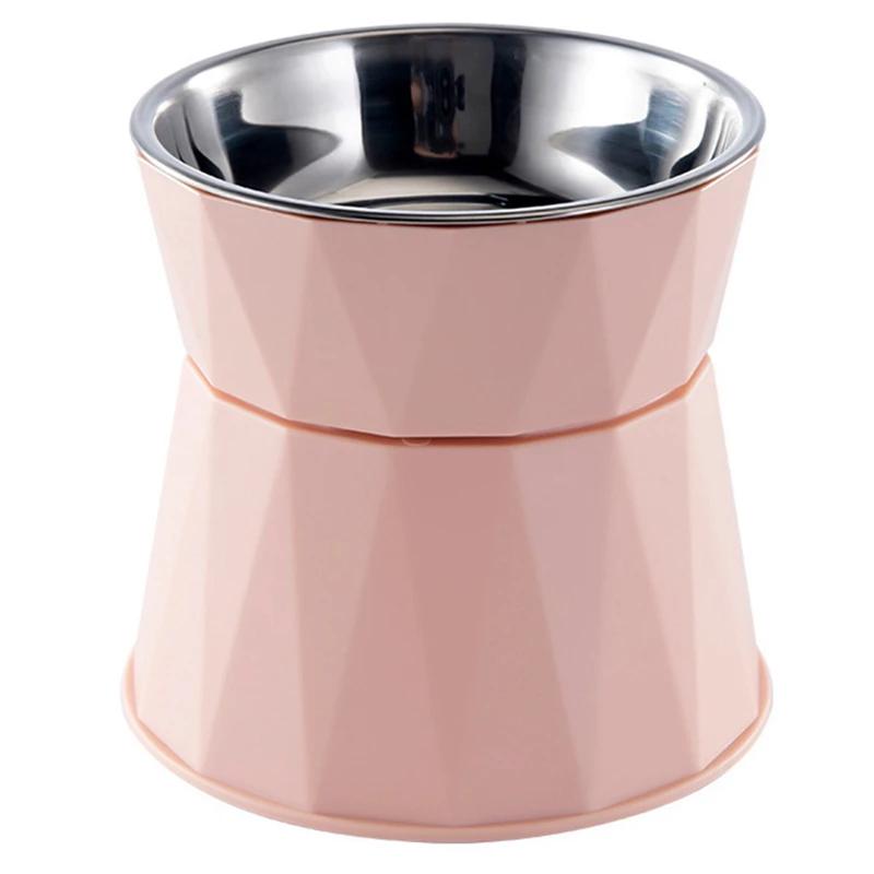 Aço inoxidável levantada tigela de comida para animais de estimação, Tigela, Prato de alimentação de água, Pet comer pratos - Image 1