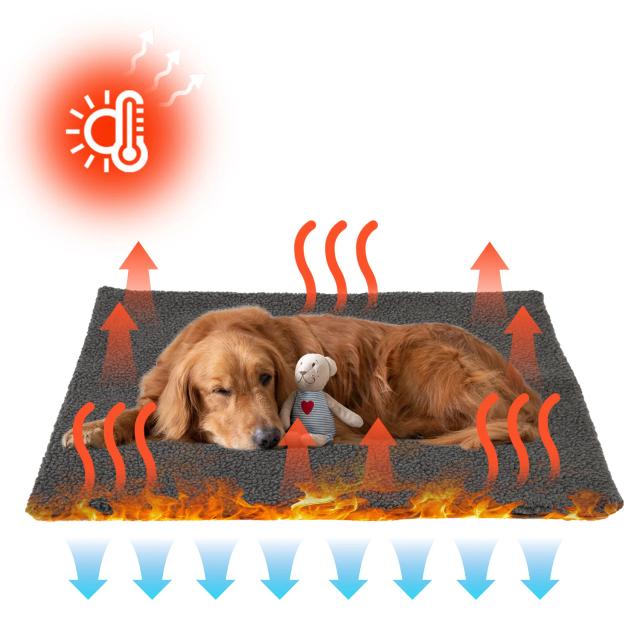 Tapete Auto-Aquecido Lavável para Animais de Estimação, Colchão Quente Ideal para Cães e Gatos em Inverno