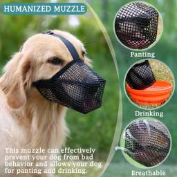Ajustável respirável Pet Dog Muzzles, tampa da boca, Anti Bark, mordida malha, máscara para cães - Image 2