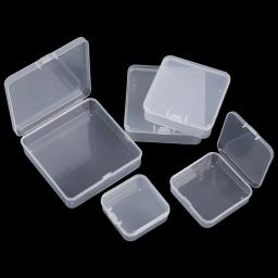 Caixa de armazenamento plástico transparente pequena para jóias, contas recipiente, ferramentas de pesca, utensílios domésticos, organizador sundries - Image 2