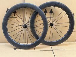 700c profundidade de carbono 6560 estrada v freio rodado dianteiro 16 buraco traseiro 24 buraco roda da bicicleta estrada clincher/tubelessrim freio - Image 2