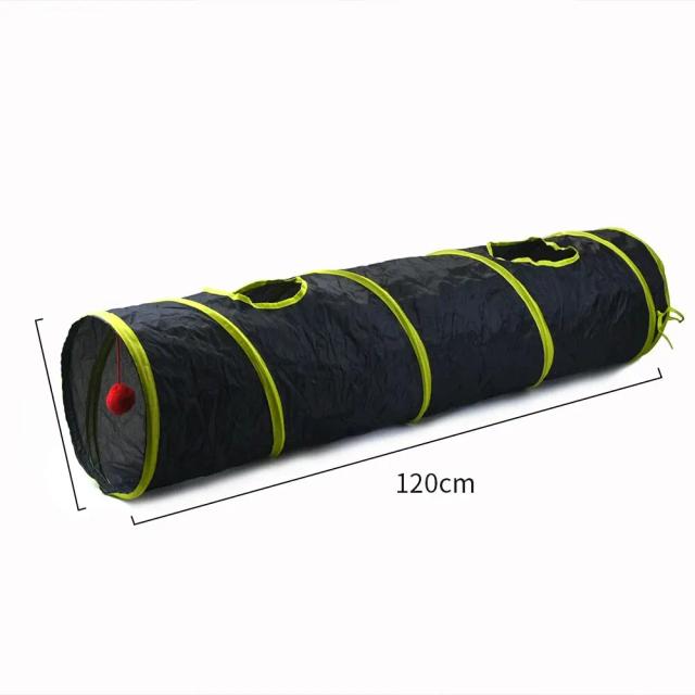 Brinquedo interativo leve para pets, túnel plástico durável em amarelo para cães e gatos