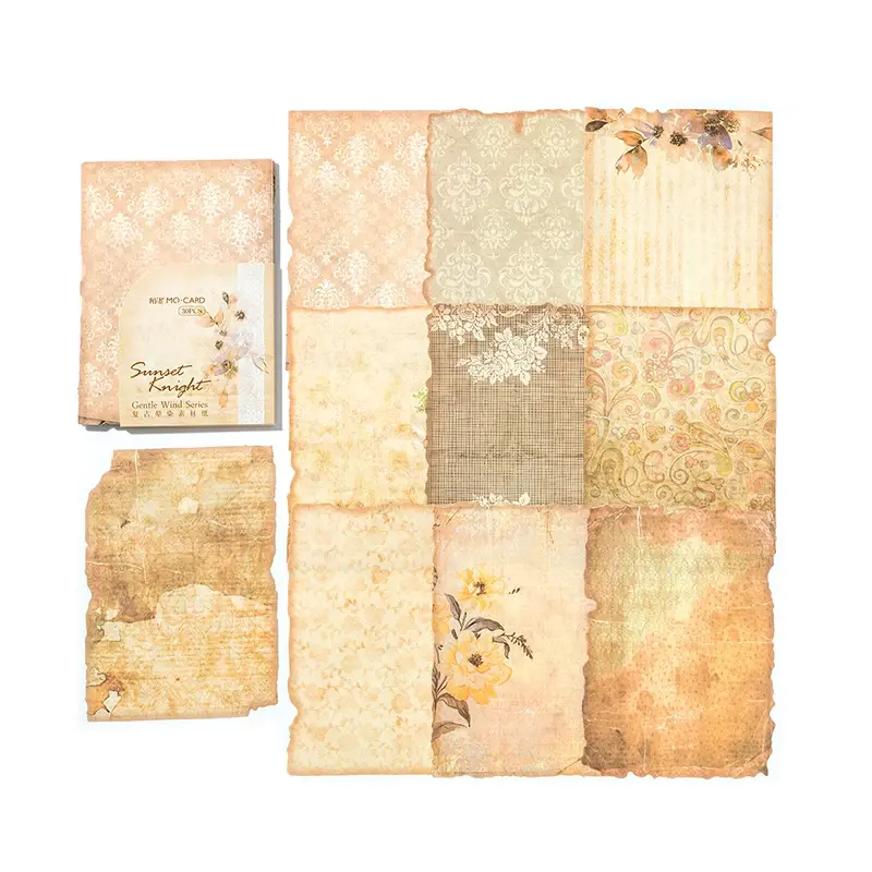 Papel decorativo suave série vento, material de Scrapbooking, perfeito para colagem, artesanato journaling, suprimentos DIY, 30 unidades por pacote - Image 1