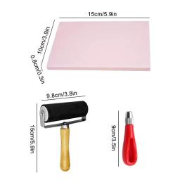 Bloco De Borracha Carimbo Carving Kit, Stamp Pads for Stamps, Kit de impressão para impressão - Image 4
