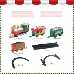 Christmas Tree Train Set para Crianças, Assemble Railway Tracks, Brinquedos Decoração, Birthday Party Presente, Presente - Image 4