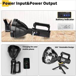 Mais novo 10000LM recarregável de alta potência lanterna led ultra-longa distância de iluminação holofote p150 led poderosa tochas - Image 5