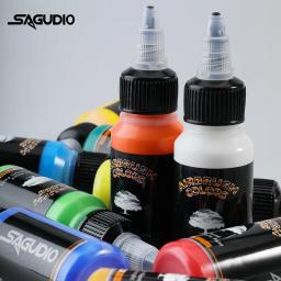 Conjunto de tinta acrílica à base de água, impermeável, pronto para aerógrafo para modelos sapatos, madeira, tecido, couro, garrafas de 30ml, 12 cores - Image 6