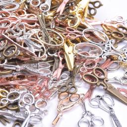 10/20/30/50pcs DIY Ferramenta Tesoura Charme Para Fazer Jóias Acessórios Mix Clipper Pedant Handmade Componentes Materiais Breloque - Image 4