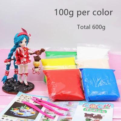 Argila Super Leve Colorida para Esculturas DIY - 500g de Polímero Seco, Macia e Segura para Bonecas e Projetos Profissionais