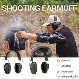 Protetor auricular para tiro e caça, Earmuffs, redução de ruído, proteção auditiva, à prova de som, tático - Image 4
