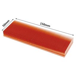 Cooltex 150x50x15mm dissipador de calor de cobre puro skiving fin dissipador de calor radiador para chip eletrônico led cooler - Image 2