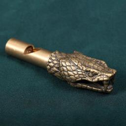 Apito de bronze coppery animais selvagens javali águia leão lobo árbitro ao ar livre assobios chaveiro pingentes decoração 12 zodiac decoração - Image 6